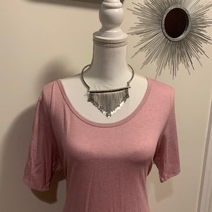 LuLaRoe Dusty Lavender Short Sleeve Tunic Top